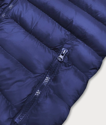 Krótka kamizelka pikowana damska granatowa (23077-221)