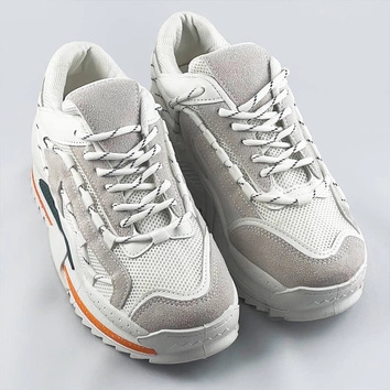 DAMSKIE BUTY SPORTOWE BIAŁO-BEŻOWE (S1115)
