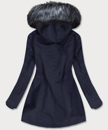 Wodoodporna parka damska granatowo-szara (m-923)
