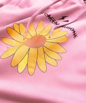 Damska bluza dresowa słonecznik brudny róż (n4598)