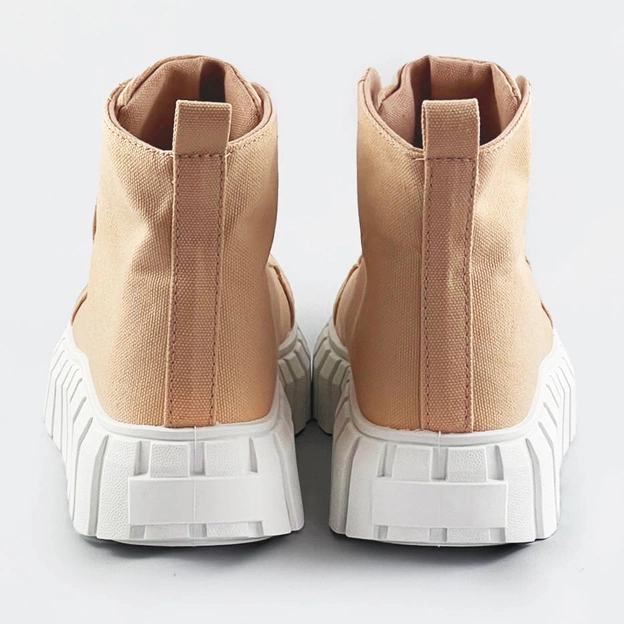 Sznurowane trzewiki beżowe (xa060)