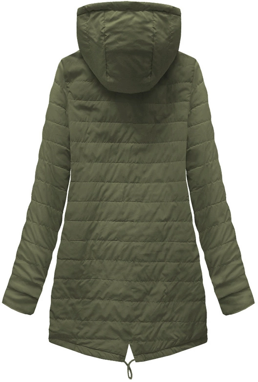 DWUSTRONNA PARKA Z KAPTUREM KHAKI (W0233BIG)