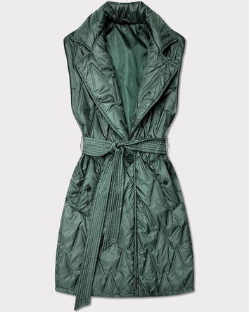 Pikowana kamizelka z paskiem Goodlookin khaki (B8603-11)