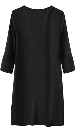 SUKIENKA Z GUZIKAMI I BUFIASTYMI RĘKAWAMI CZARNA (233ART)