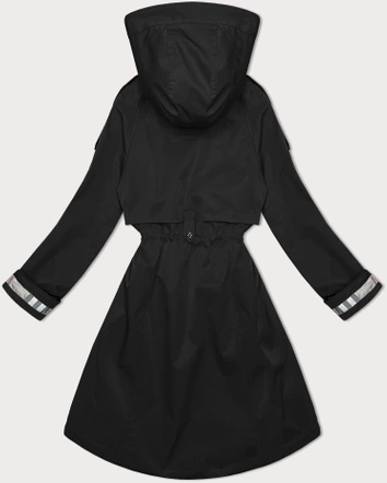 Cienka parka damska z kapturem BH Forever czarna (BH-2403)