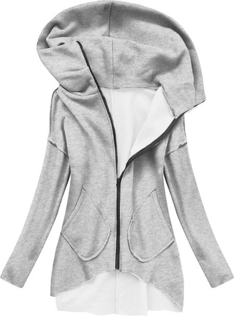 BLUZA Z KOŁNIERZEM JASNOSZARA (532ART)