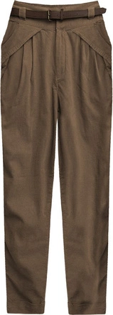 SPODNIE SZTRUKSOWE JASNOBRĄZOWE (2218)