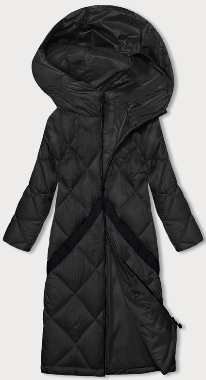Pikowana kurtka damska zimowa czarna (H-896-01)