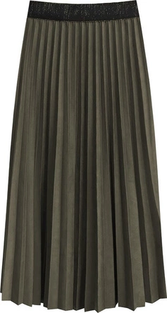 PLISOWANA SPÓDNICA MIDI CIEMNOBRĄZOWA (464ART)