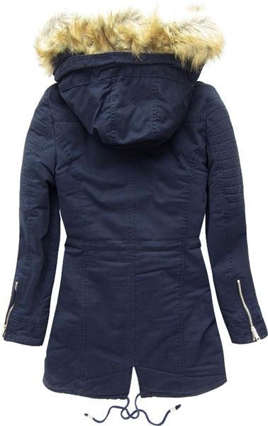 PARKA ZIMOWA Z KAPTUREM GRANATOWA (7584)