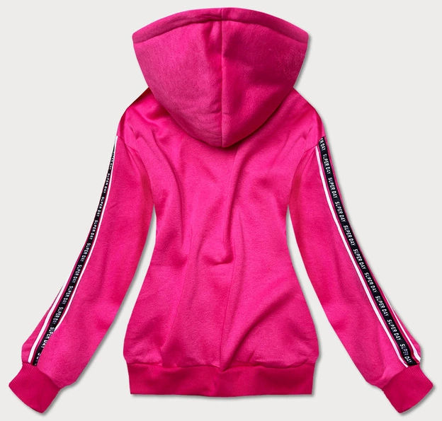 Krótka bluza damska z napisami różowa (26014)