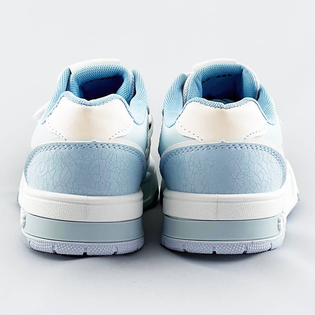 Damskie adidasy dwukolorowe niebiesko-białe (ad-585)
