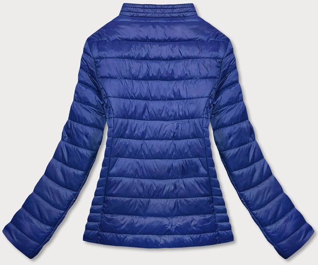 Cienka kurtka damska ze stójką niebieska (bh-2006)