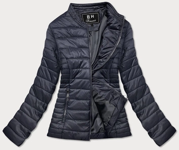 Cienka kurtka damska ze stójką granatowa (bh-2006)