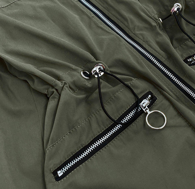 LEKKA KURTKA Z KAPTUREM KHAKI (TLR245)