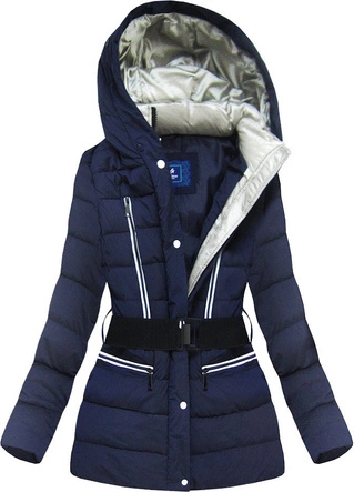 KURTKA Z ODBLASKOWYMI LAMPASAMI GRANATOWA (M8-610)