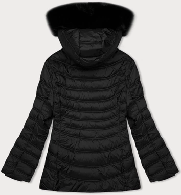 Przejściowa kurtka damska z kapturem J Style czarna (11Z8093)