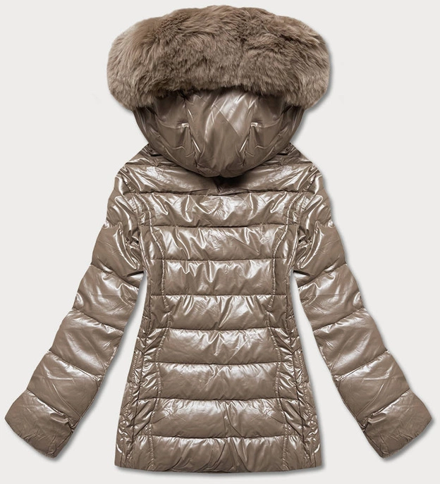 Pikowana kurtka damska camel s'west (b8057-12)