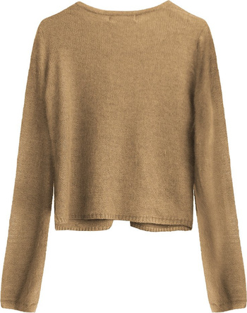 SWETER Z PEREŁKAMI KARMELOWY (X1601X)