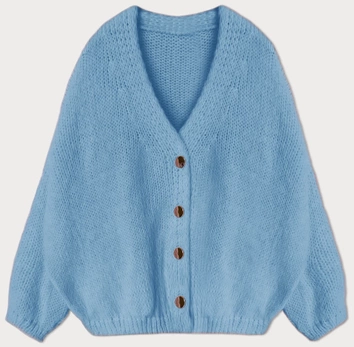 Lekki kardigan oversize niebieski (59100)