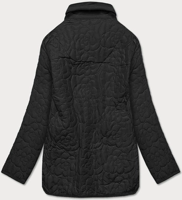 Cienka kurtka damska z ozdobnym pikowaniem czarna (jin226)