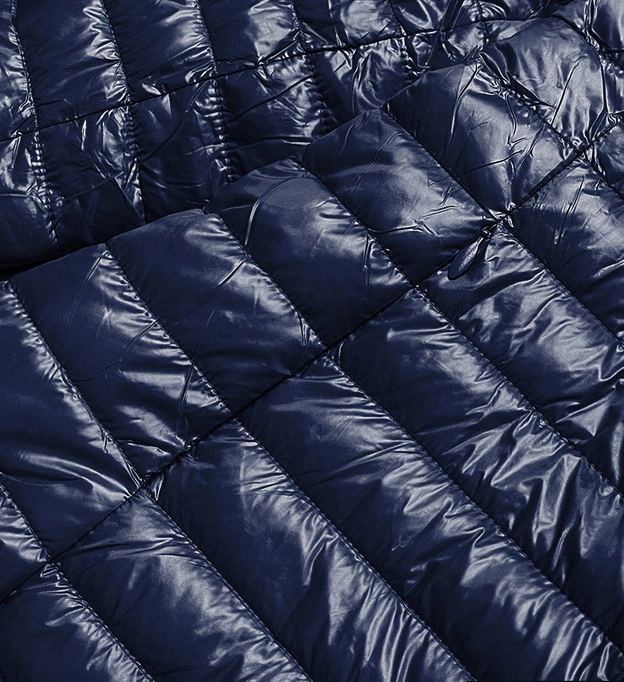 Dwustronna kurtka damska pikowana granatowa (pc-7502-35)