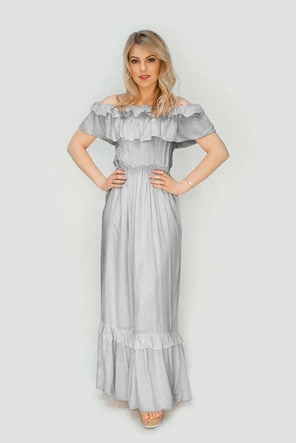 SUKIENKA HISZPANKA MAXI SZARA (344ART)