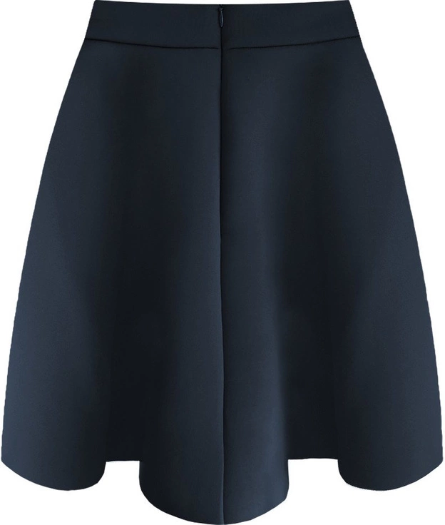 ROZKLOSZOWANA SPÓDNICA Z ZAMKIEM GRANATOWA (3151)