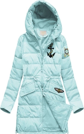 PIKOWANA KURTKA Z NASZYWKAMI MIĘTOWA (08)