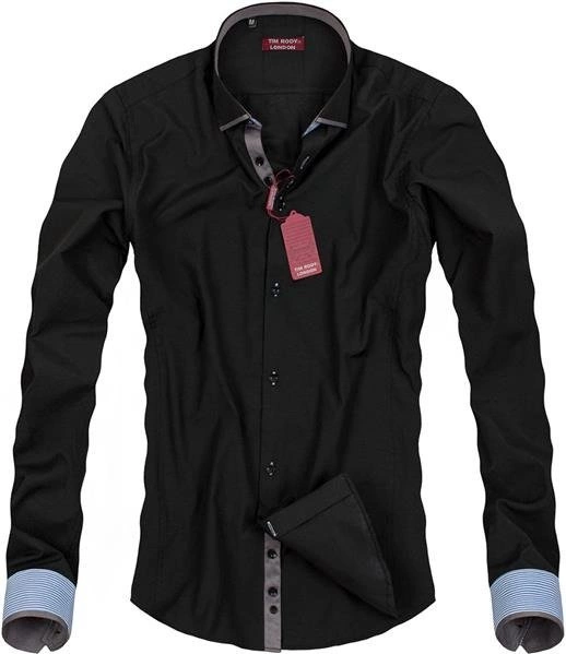 KOSZULA REGULAR FIT CZARNA (8033)