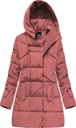 KURTKA Z KAPTUREM I KIESZENIAMI RÓŻOWA (X1266X)