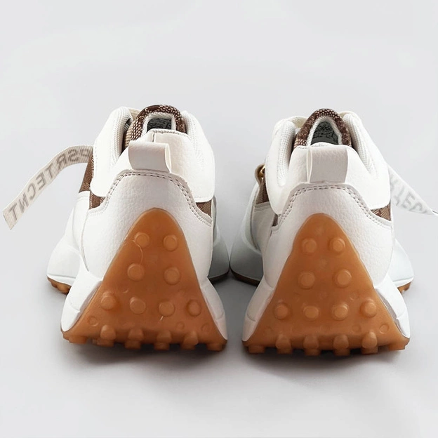 Buty sportowe z łańcuchem białe (n-205)