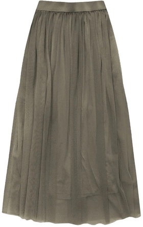 TIULOWA SPÓDNICA O DŁUGOŚCI MAXI KAKAOWA (149ART)