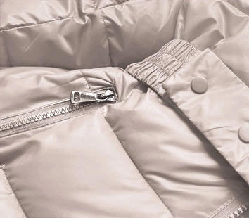 DŁUGA KURTKA ZIMOWA DAMSKA BEŻOWA (TY040-59)