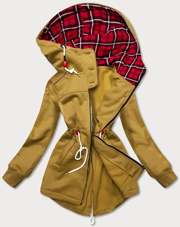 Bluza damska na suwak musztardowa (amg-686)