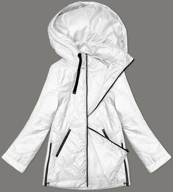 Lekko ocieplana pikowana kurtka damska S'West biała perła (B8242-26)