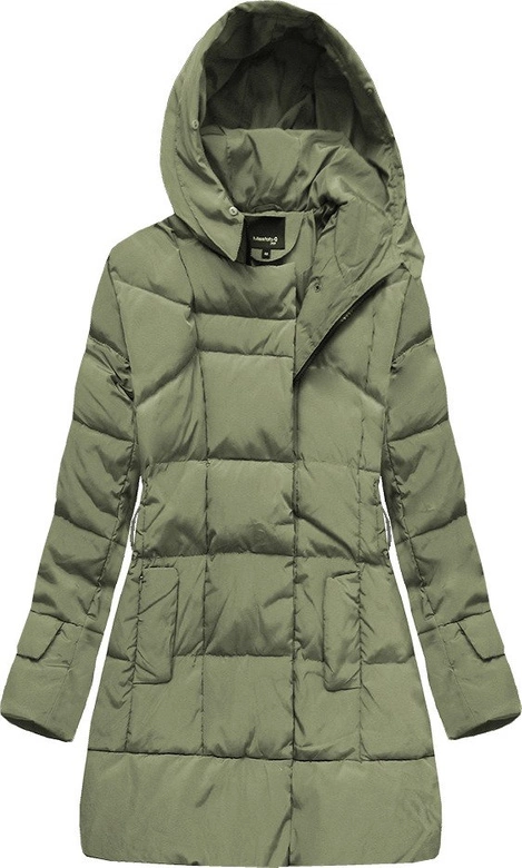 KURTKA Z KAPTUREM I KIESZENIAMI KHAKI (X1266X)