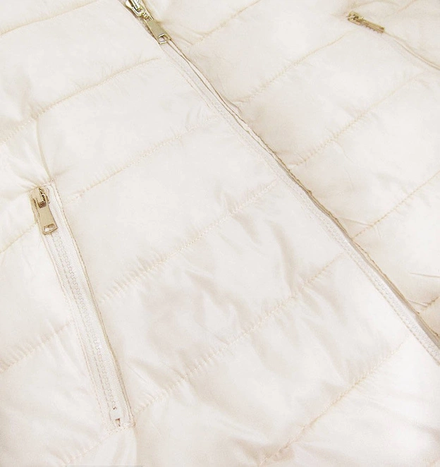 DWUSTRONNA PARKA CZERWONA-ECRU (B507)