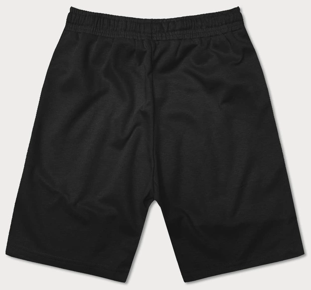 Dwukolorowe spodenki męskie czarne (8K930-3)