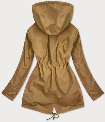 DWUSTRONNA KURTKA DAMSKA GROSZKI MUSZTARDOWA (MM70)