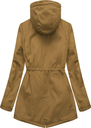 KURTKA TYPU PARKA MUSZTARDOWA (B2649)