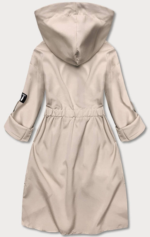 Cienka asymetryczna narzutka damska kakao (B8117-12)