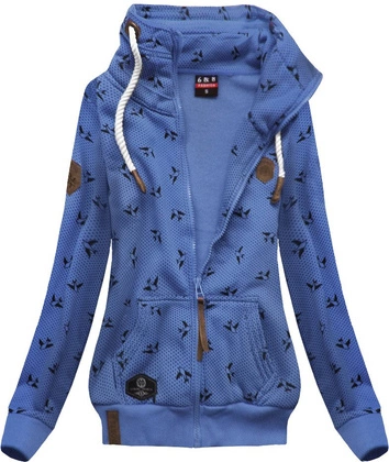 BLUZA Z WYSOKĄ STÓJKĄ NIEBIESKA (1930)