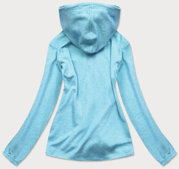 CIENKA BLUZA DAMSKA BAWEŁNIANA TURKUSOWA (57774)