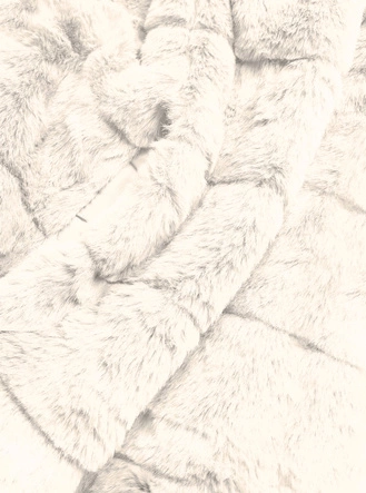 Kurtka damska futro z kapturem biała (br9746-26)