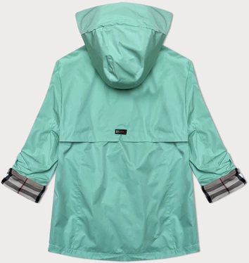 Damska wiatrówka z podwijanymi rękawami Glakate seledynowa (23258)