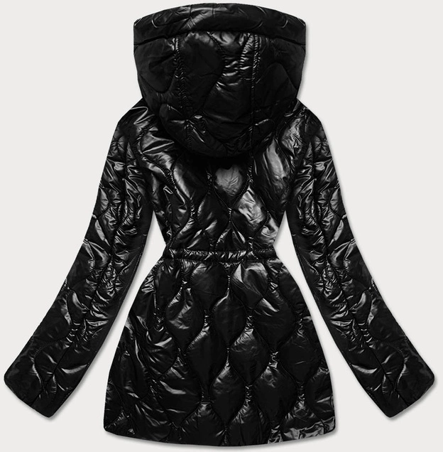 Kurtka damska z ozdobną podszewką czarna (bh2182)