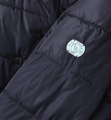 ASYMETRYCZNA KURTKA DAMSKA GRANATOWA (M-21113)