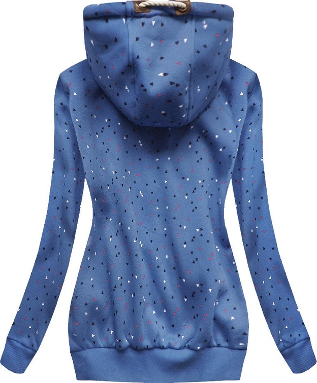 BLUZA W KOLOROWE TRÓJKĄTY NIEBIESKA (1921)