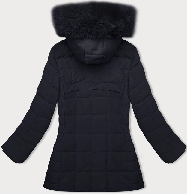 Pikowana kurtka zimowa damska J Style granatowa (16M9119-215)